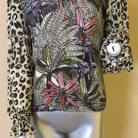 ANTHROPOLOGIE | BLANK | Safari Elephant Leopard Print - Picture 4 of 16